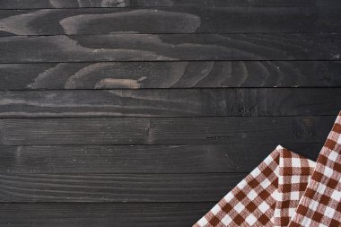 Masa örtüsü koyu ahşap mutfak tekstil dokusu