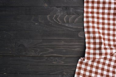 Masa örtüsü koyu ahşap mutfak tekstil dokusu