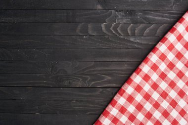 Masa örtüsü koyu ahşap mutfak tekstil dokusu
