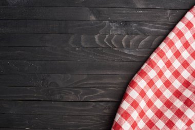 Masa örtüsü koyu ahşap mutfak tekstil dokusu