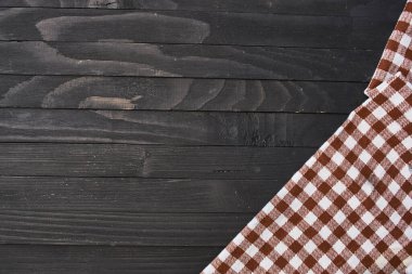 Masa örtüsü koyu ahşap mutfak tekstil dokusu