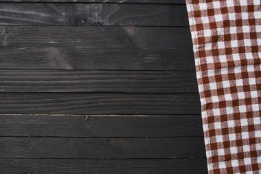 Masa örtüsü koyu ahşap mutfak tekstil dokusu