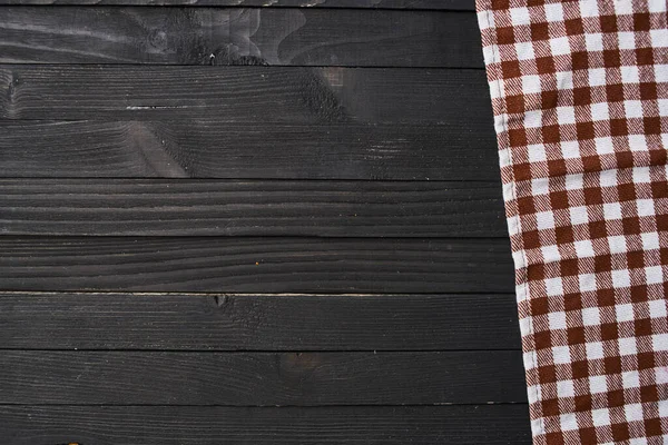 Masa örtüsü koyu ahşap mutfak tekstil dokusu