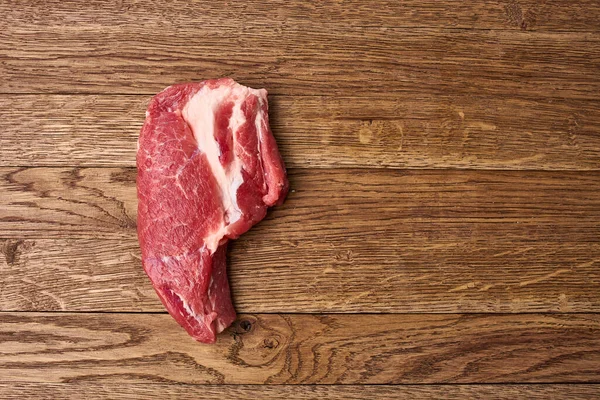 Fleisch frische Produkte Zutaten Kochen Küche Holztisch — Stockfoto