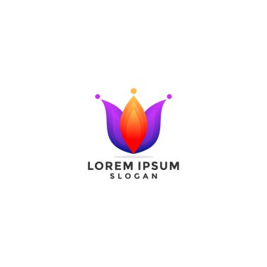 Lotus renkli logo tasarımı