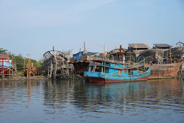 Fishing Boat Estuary — Stockfoto