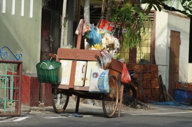 Cart parked on the side of the road