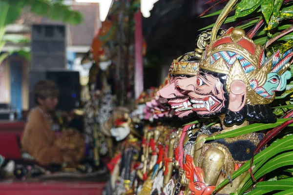 Traditional Indonesian Puppet Show, this pupet is called wayang golek