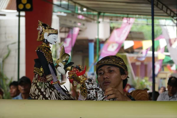 Tradicional Indonésio Puppet Show Este Fantoche Chamado Wayang Golek — Fotografia de Stock