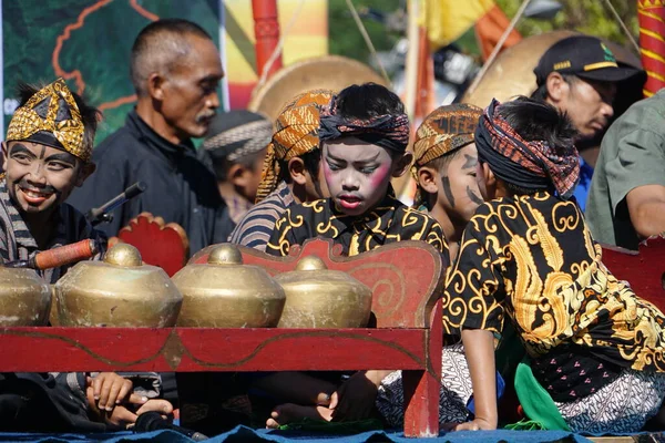 Joueur Instruments Musique Traditionnel Javanais Instrument Musique Joué Est Appelé — Photo