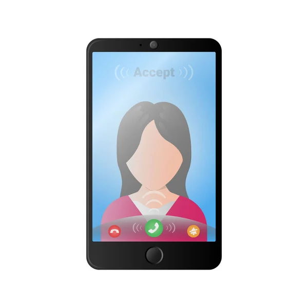 Siyah çantalı akıllı telefon illüstrasyonu