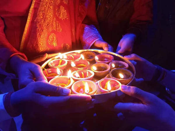 Diya Bati Diwali Fesztiválok Dipak Deepak — Stock Fotó