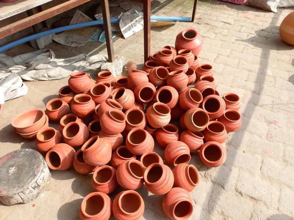 Clay Pottery Mitti Bartan — Stock Photo, Image