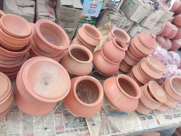 Clay Pottery Mitti Bartan — Stock Photo, Image