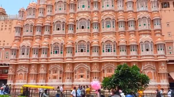 Hawa Mahal Liegt Jaipur Rajasthan Indien — Stockvideo