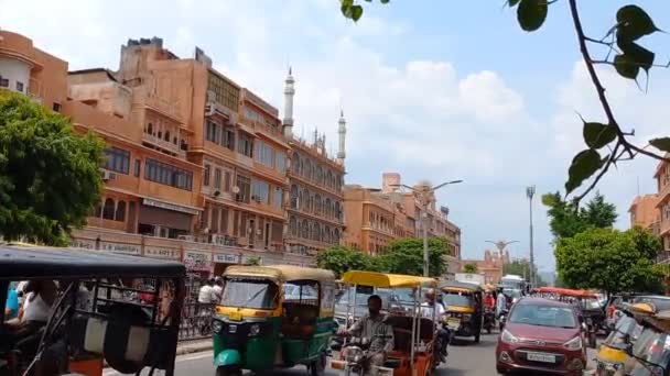 Johari Bazar Jaipur Rajasthan Indie — Stock video