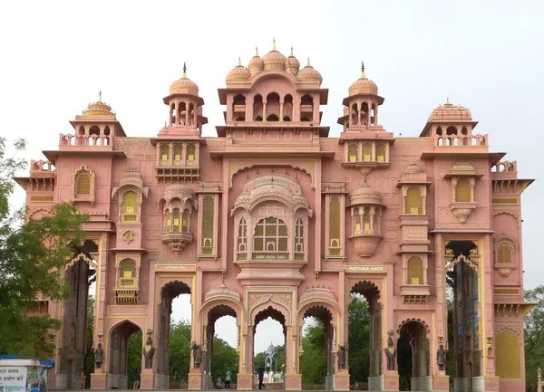 Patrika Gate Está Situado Jaipur Rajasthan Índia — Fotografia de Stock