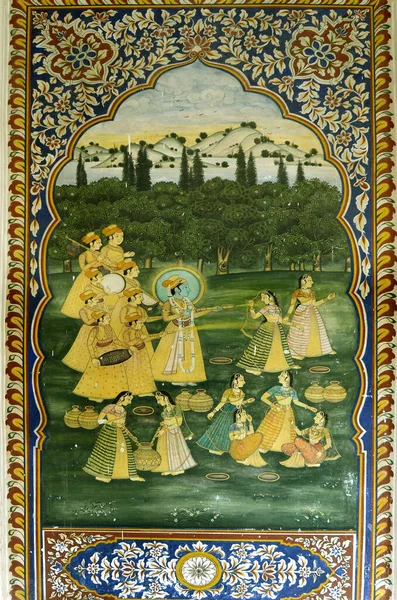 Heritage Mandawa Haveli Znajduje Się Mandawa Jhunjhunu Shekhawati Rajasthan Indie — Zdjęcie stockowe