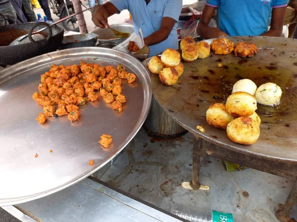 Street Food Cart Jaipur Market Rajasthan India — Foto Stock