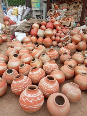 Kil çömlek, matka, kil işçiliği, ghada, jaipur, rajasthan