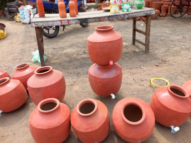 Kil çömlek, matka, kil işçiliği, ghada, jaipur, rajasthan