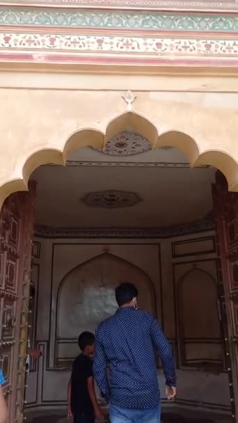 Amer Pevnost Nachází Jaipur Rajasthan Indie — Stock video