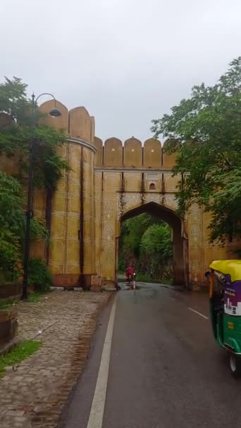 Amer Fort Ligger Jaipur Rajasthan Indien — Stockvideo