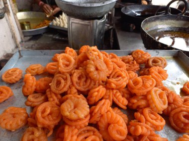 Jalebi tatlıları, Rajasthan, Hindistan 