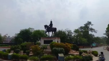 Sawai adamı heykeli Singh Jaipur, Rajasthan, Hindistan 