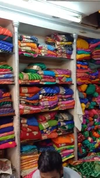 Jaipur Markt Johari Bazar Johari Markt Rajasthan India — Stockvideo