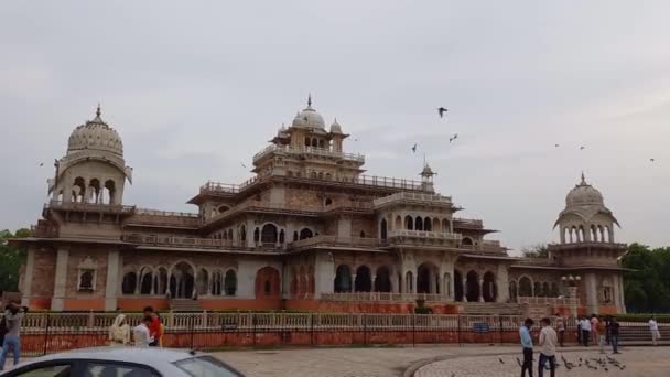 Albert Hall Museum Jaipur Rajasthan Indie — Stock video