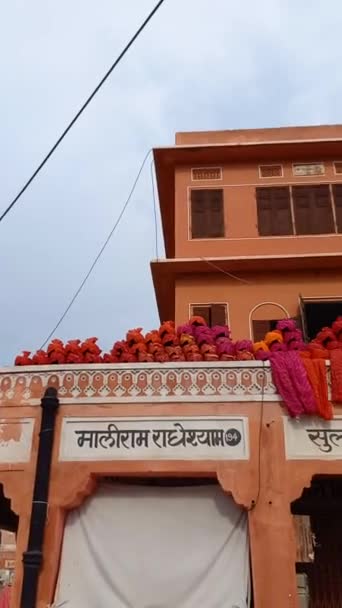 Jaipur Αγορά Johari Bazar Johari Αγορά Rajasthan Ινδία — Αρχείο Βίντεο