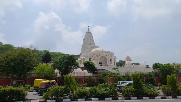 Templo Birla Está Situado Jaipur Rajastán India — Vídeo de stock