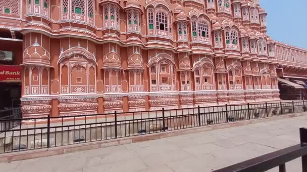 Hawa Mahal Jaipur Rajasthan Indien — Stockvideo