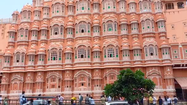 Hawa Mahal Jaipur Rajasthan Indien — Stockvideo