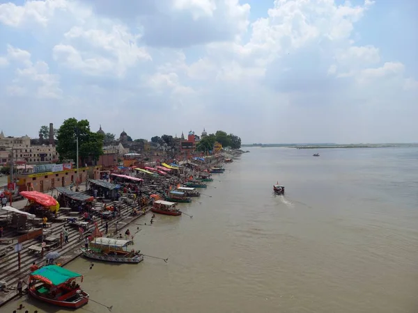 Río Saryu Encuentra Ayodhya Uttar Pradesh India — Foto de Stock