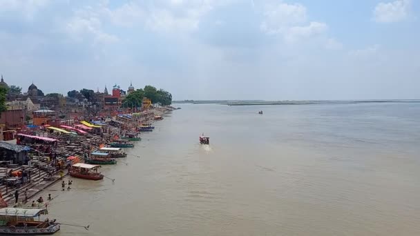 Saryu River Located Ayodhya Uttar Pradesh India — Vídeo de stock