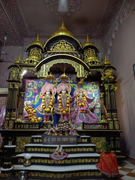 Beautiful Sculptures Radha Govindji Iskcon Temple Ahmedabad Gujarat India — стокове фото