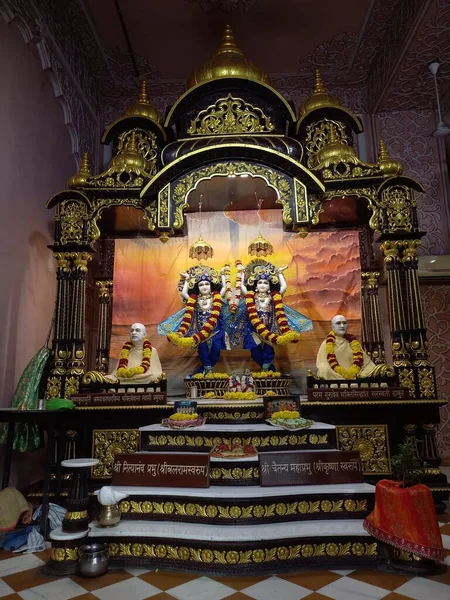 Beautiful Sculptures Radha Govindji Iskcon Temple Ahmedabad Gujarat India — Foto Stock