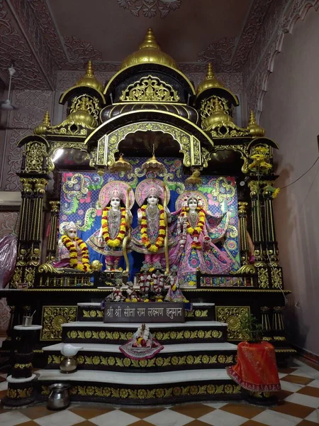 Beautiful Sculptures Radha Govindji Iskcon Temple Ahmedabad Gujarat India — стоковое фото