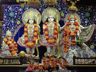 Beautiful sculptures of radha govindji, and Sita ram laxman hanumanji 