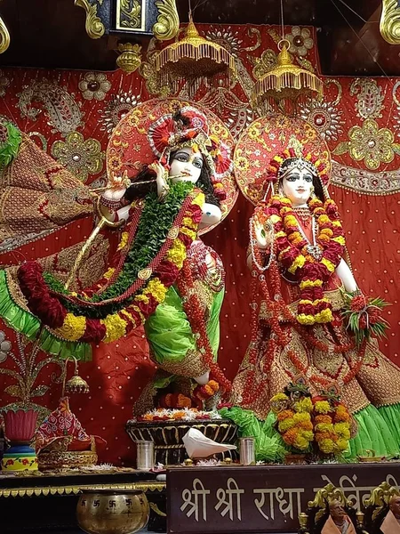 Beautiful Sculptures Radha Govindji Sita Ram Laxman Hanumanji — Zdjęcie stockowe