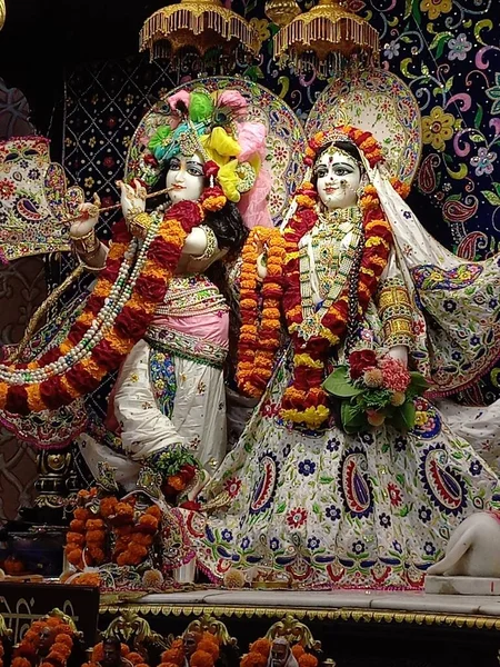 Beautiful Sculptures Radha Govindji Sita Ram Laxman Hanumanji — Zdjęcie stockowe