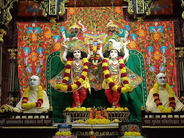 Beautiful Sculptures Radha Govindji Sita Ram Laxman Hanumanji — 图库照片