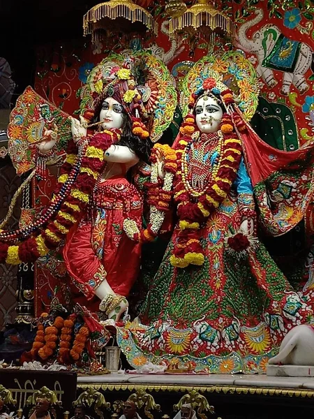 Beautiful Sculptures Radha Govindji Sita Ram Laxman Hanumanji — Stock Photo, Image