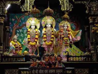 Beautiful sculptures of radha govindji, and Sita ram laxman hanumanji 