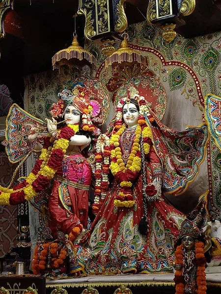 Beautiful Sculptures Radha Govindji Sita Ram Laxman Hanumanji — Stockfoto