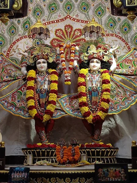 Beautiful Sculptures Radha Govindji Sita Ram Laxman Hanumanji — Stok fotoğraf
