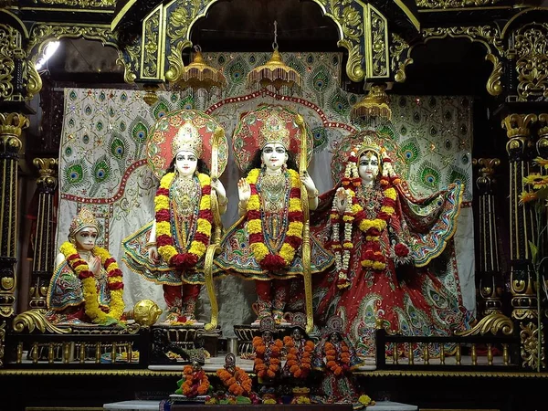 Beautiful Sculptures Radha Govindji Sita Ram Laxman Hanumanji — Fotografia de Stock