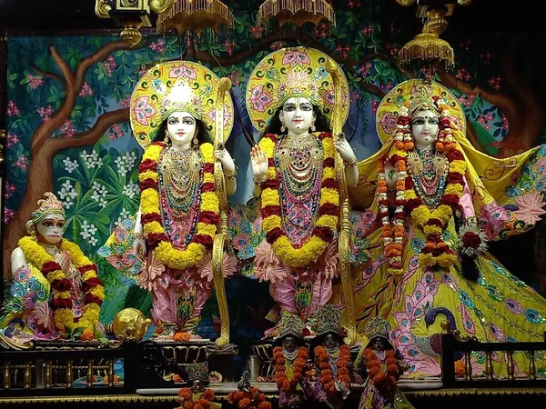 Beautiful Sculptures Radha Govindji Sita Ram Laxman Hanumanji — Fotografia de Stock